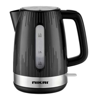 Nikai Jug Kettle 1.7L Plastic With Water Guage 2200W NK544P Removable Filter With Water Guage Indicator Light On Switch With Strix U29 Controller