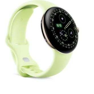 Google Pixel Watch 4 Wi-Fi 41mm - Champagne Gold with Lemongrass Active Band