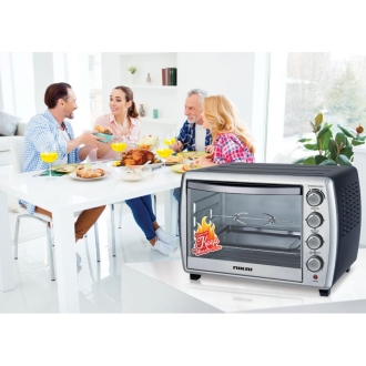 Nikai Oven Electric 65L With Rosting Function 2200W NT6500SRC1 60 Mins Timer Stainless Steel Heating Elements With Bell Ring Keep Warm Function Convection Function