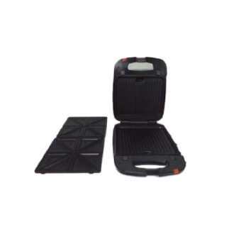 Von Sandwich Maker 4 Slice 1200W with 2 Plates, Non-Stick Coating Black VSM421AK