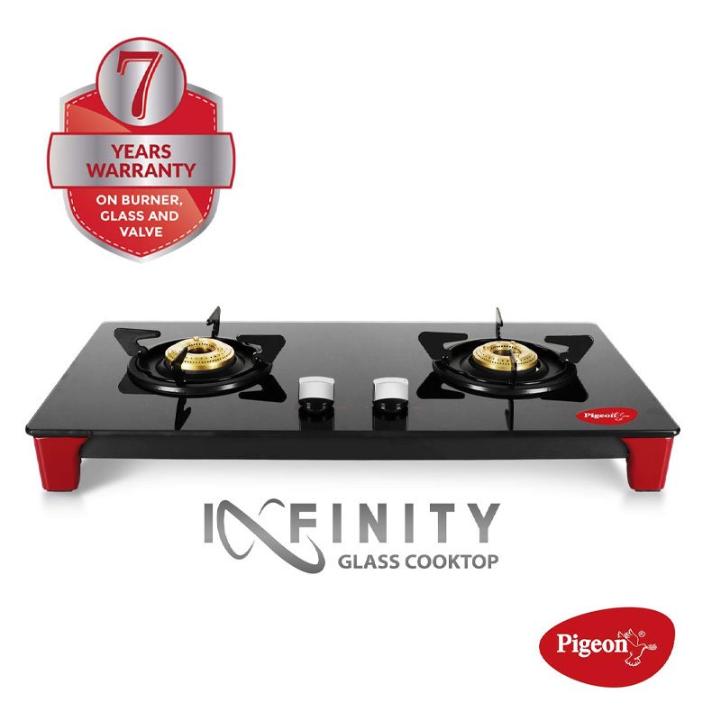 Pigeon Gas Cooker 2 Burner Glass 8Mm Tempered Infinity Sap 14376 - Tempered Glass Panel Auto Ignition Die Cast Legs Thermal Efficiency 1 Pigeon Gas Cooker 2 Burner Glass 8Mm Tempered Infinity Sap 14376 - Tempered Glass Panel Auto Ignition Die Cast Legs Thermal Efficiency