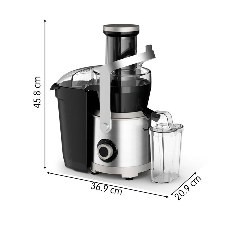 Moulinex Juicer Extractor 2.2L Juice Jug With Pulp Container 1000W Ju660D27 - 2 Speeds Stainless Steel Filter Material Direct Serve Locking System 1 Large Handle 1 Moulinex Juicer Extractor 2.2L Juice Jug With Pulp Container 1000W Ju660D27 - 2 Speeds Stainless Steel Filter Material Direct Serve Locking System 1 Large Handle