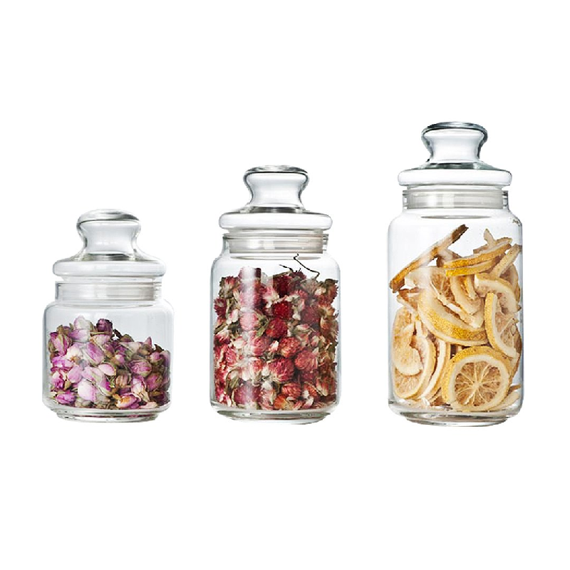 Luminarc Striped Glass Jar 0.5L With Lid, Transparent V9601 2 Luminarc Striped Glass Jar 0.5L With Lid, Transparent V9601