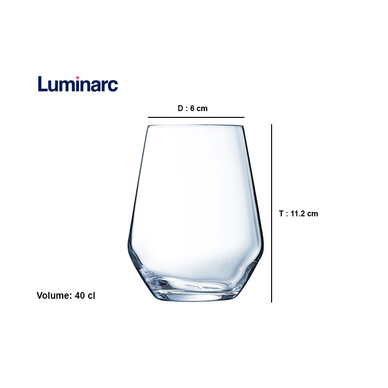 Luminarc Val Surloire Hb Fine Rim Tumbler 400Ml F6 P4035 (Pack Of 6Pcs) 2 Luminarc Val Surloire Hb Fine Rim Tumbler 400Ml F6 P4035 (Pack Of 6Pcs)