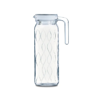 Luminarc Dona Embossment Wave Glass Jug 1L Transparent Q0433