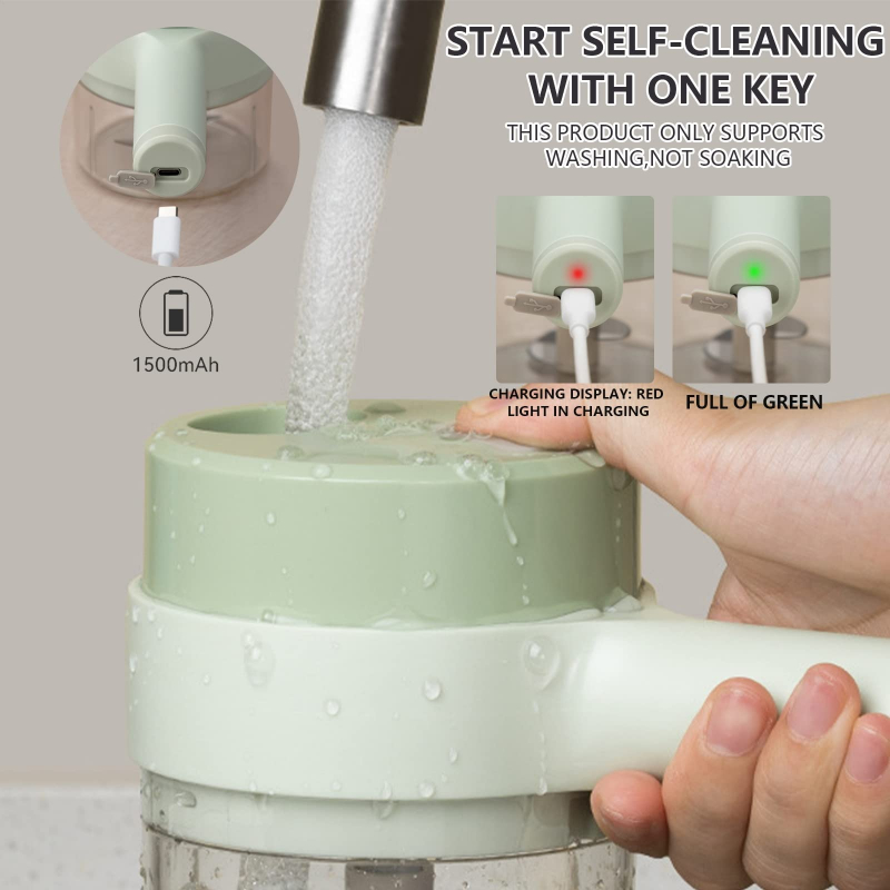 Handheld Mini Electric Food Chopper 4In1 Vegetable Cutter, Chopper, Food Slicer 5 Handheld Mini Electric Food Chopper 4In1 Vegetable Cutter, Chopper, Food Slicer