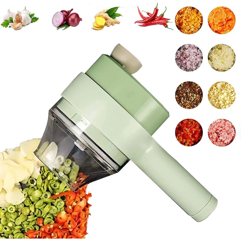 Handheld Mini Electric Food Chopper 4In1 Vegetable Cutter, Chopper, Food Slicer 10 Handheld Mini Electric Food Chopper 4In1 Vegetable Cutter, Chopper, Food Slicer