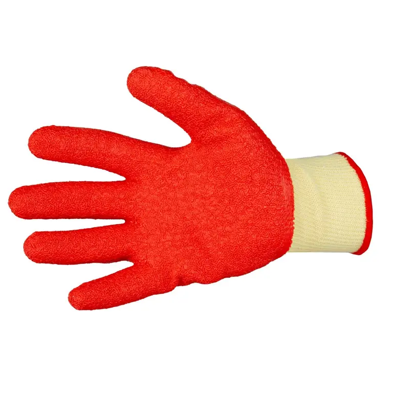 Ronix Latex-Coated Work Gloves Rh-9000 2 Ronix Latex-Coated Work Gloves Resistant Work Gloves Manufactured From Five-Yarn Fibers Resistant Latex Layer Work Gloves Industrial Applications Washable And Resistant To Abrasion, Shear, Tear, And Puncture High-Quality Raw Materials Rh-9000