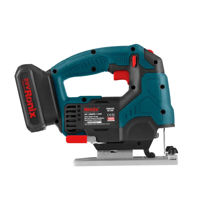 Ronix Cordless Jig Saw - 20V Electric Power Tool For Wood And Metal Cutting, Ideal For Versatile Woodworking Applications, 8608. 3 Ronix Cordless Jig Saw - 20V Electric Power Tool For Wood And Metal Cutting, Ideal For Versatile Woodworking Applications, 8608.