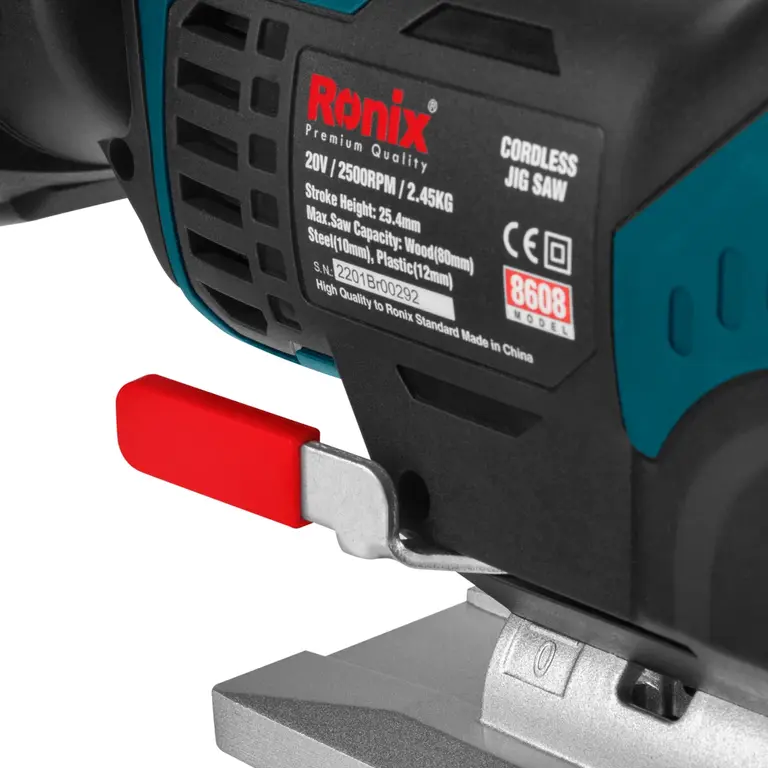Ronix Cordless Jig Saw - 20V Electric Power Tool For Wood And Metal Cutting, Ideal For Versatile Woodworking Applications, 8608. 8 Ronix Cordless Jig Saw - 20V Electric Power Tool For Wood And Metal Cutting, Ideal For Versatile Woodworking Applications, 8608.