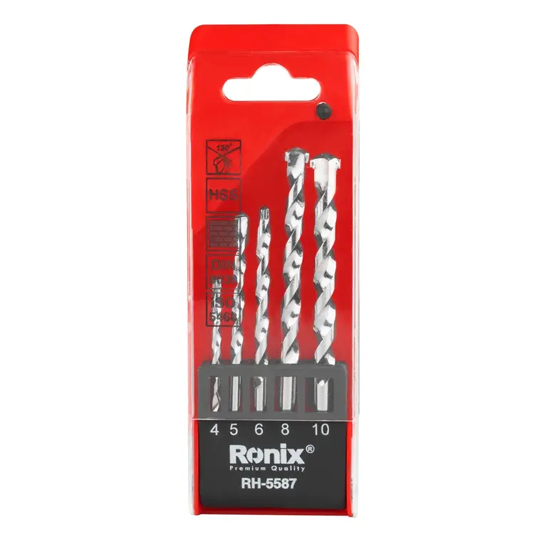 Ronix Masonry Bit 5Pcs Set Rh-5587 1 Ronix Masonry Bit 5Pcs Set Rh-5587