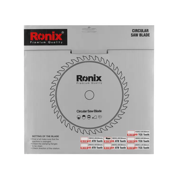 Ronix Circular Tct Saw Blade Rh-5103 6 Ronix Circular Tct Saw Blade Rh-5103