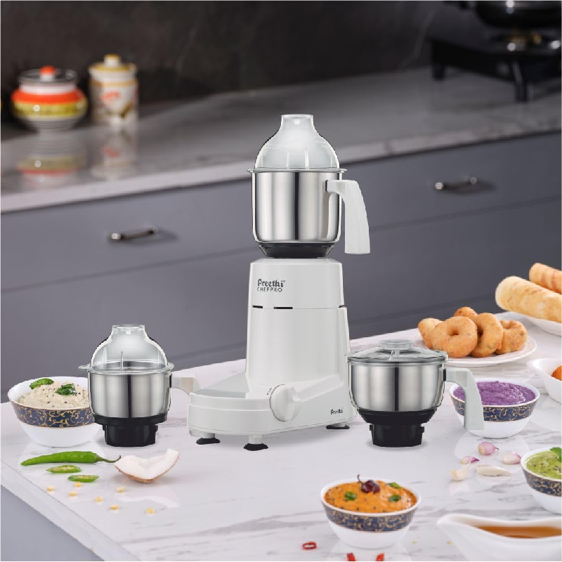 Preethi Chef Pro Mixer Grinder 750W With 2 Stainless Steel Jars, Overload Protector Mg128/08 5 Preethi Chef Pro Mixer Grinder 750W With 2 Stainless Steel Jars, Overload Protector Mg128/08