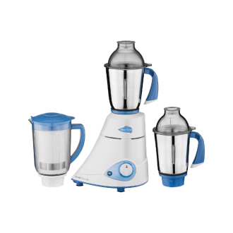 Preethi Blue Leaf Platinum Mixer Grinder 750W with 3 Stainless Steel Jars, 3 Speed & Pulse, Overload Protector, Extractor Filter MG139/09
