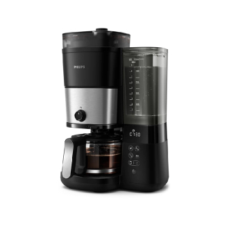 Philips All-in-1 Brew Drip Coffee Maker with Built-in Grinder, Duo-bean Container, Permanent Filter, Dosing Spoon, LED Display HD7900/50