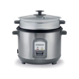 Kenwood Rice Cooker 2.8l Keep Warm Function Teflon Coated Pot 1000w Rcm71.000ss - Glass Lid Non Stick Stainless Steel Removable Cooking With Steam Basket Pot Indicator Lights