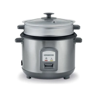 Kenwood Rice Cooker 2.8l Keep Warm Function Teflon Coated Pot 1000w Rcm71.000ss - Glass Lid Non Stick Stainless Steel Removable Cooking With Steam Basket Pot Indicator Lights