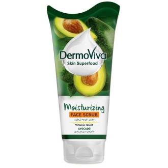 Dermoviva Face Scrub Moisturizing Vitamin Boost Avocado 150ml - Set of 3 Pcs
