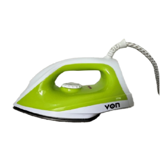 Von Dry Iron 1000W with Non-Stick Sole Plate, Overheat Protection, Green VID101NSG