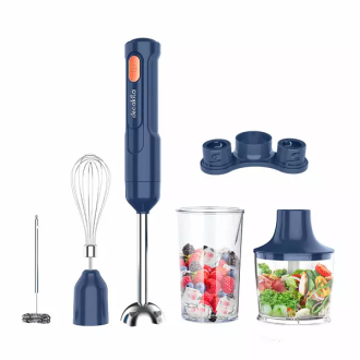 Decakila Hand Blender Cordless with Stainless Steel Blade 5 in 1 Set 60w Kmjb042l 500ml chopper, whisk, measuring cup, milk frother, storage bracket, usb charging line