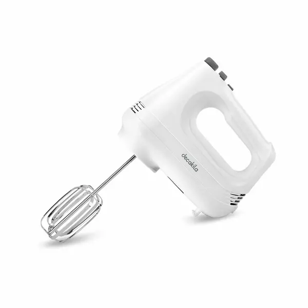Decakila Hand Mixer 6 Speed With Turbo Function 200W Kemx001W 2 Beaters For Eggs And Cream And 2 Hooks For Mixing Dough Stainless Steel Beaters And Hooks 1 Decakila Hand Mixer 6 Speed With Turbo Function 200W Kemx001W 2 Beaters For Eggs And Cream And 2 Hooks For Mixing Dough Stainless Steel Beaters And Hooks