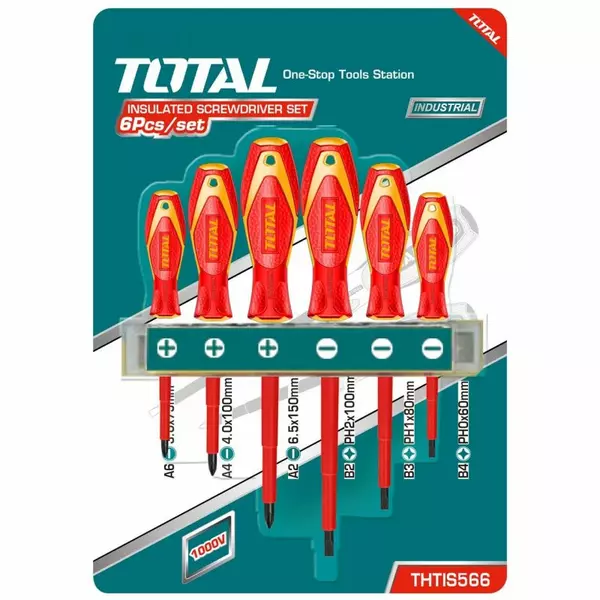 Total Screwdriver Set 6Pcs Insulated Thtis566 1 Total Screwdriver Set 6Pcs Insulated Thtis566