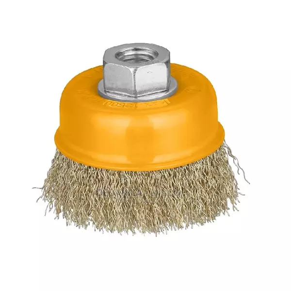 Ingco Cup Wire Brush With Nut 75Mm Wb10751 1 Ingco Cup Wire Brush With Nut 75Mm Wb10751