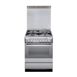 Ariston Cooking Range 3 Gas Burner 1 Electric Plate 60x60cm Stainless Steel A6MSH2F