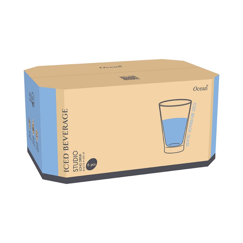 Ocean Glass 6Pcs Studio Long Drink 435Ml Drink Tumbler 3B1611506G0007 6 Ocean Glass 6Pcs Studio Long Drink 435Ml Drink Tumbler 3B1611506G0007