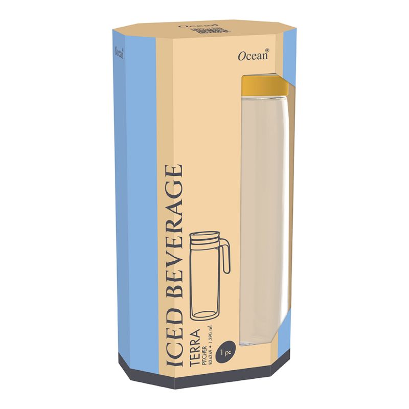 Ocean Jug Terra Pitcher Mimosa Yellow 1390Ml – Stylish Glass Serve Pitcher For Water, Juice &Amp; Cold Beverages 3B2434901G0006 5 Ocean Jug Terra Pitcher Mimosa Yellow 1390Ml – Stylish Glass Serve Pitcher For Water, Juice &Amp; Cold Beverages 3B2434901G0006