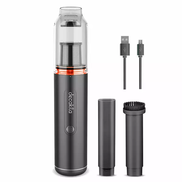 Decakila Vacuum Cleaner 0.5L Portable Hand Held Brushless Motor 90W Cmpv003B 25 Mins Low Speed And 13Mins High Speed Working Time With Charging Cable, Brush And Flat Suction 1 Decakila Vacuum Cleaner 0.5L Portable Hand Held Brushless Motor 90W Cmpv003B 25 Mins Low Speed And 13Mins High Speed Working Time With Charging Cable, Brush And Flat Suction