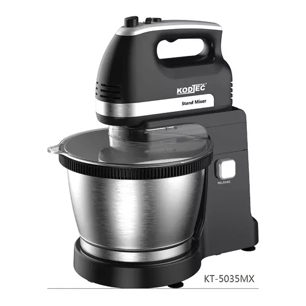 Kodtec Hand Mixer With Bowl 300W 3.5L 5 Speeds + Turbo 2 Attachments Kt-5035Mx 1 Kodtec Hand Mixer With Bowl 300W 3.5L 5 Speeds + Turbo 2 Attachments Kt-5035Mx