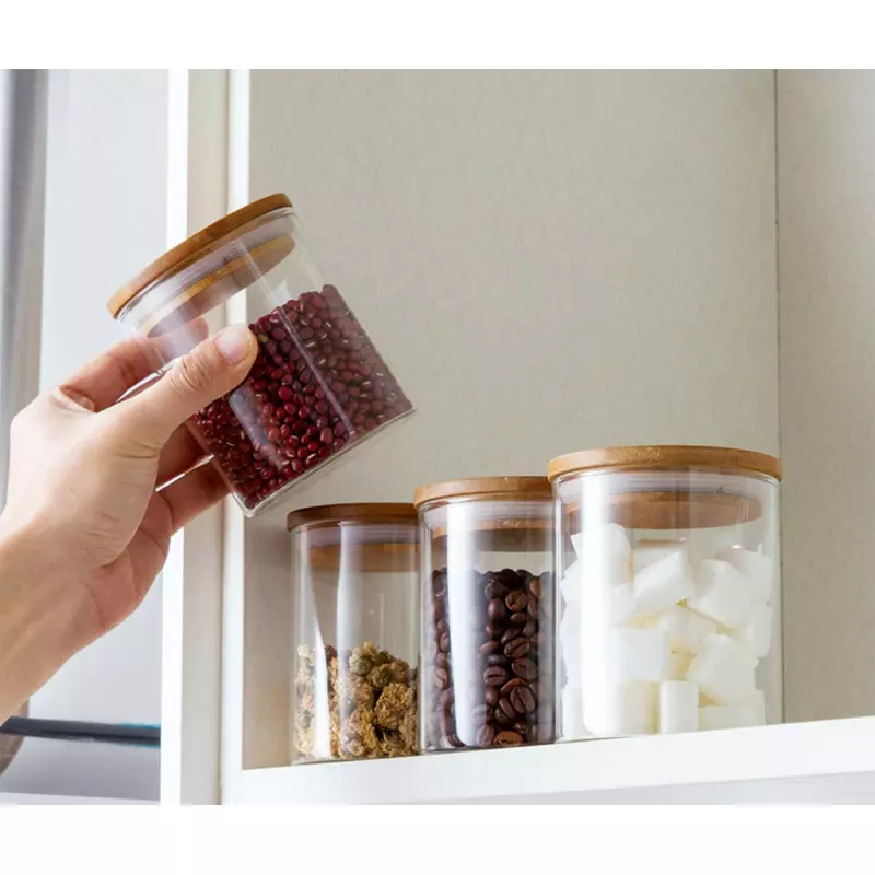 Generic Glass Jar Round With Wooden Lid 10X15Cm – Elegant Storage Container For Kitchen &Amp; Home R1015(1-28) 6 Generic Glass Jar Round With Wooden Lid 10X15Cm – Elegant Storage Container For Kitchen &Amp; Home R1015(1-28)