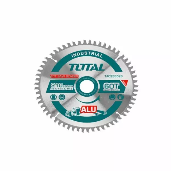 Total Mitre Saw Blade Aluminum 8¼” Tac233523 1 Total Mitre Saw Blade Aluminum 8¼” Tac233523