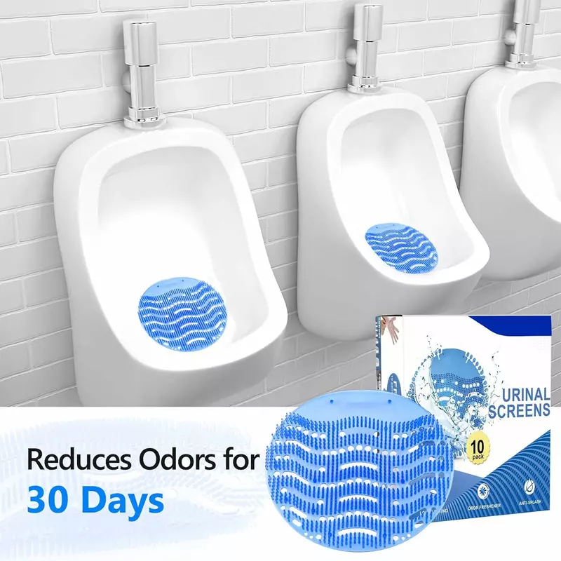 Urinal Screen Mat Deodorizer, Urinal Screen Anti-Splash With Easy Fit &Amp; Multiple Use For Toilet,Bathroom,Restaurants,Offices,Schools,Hotels (Pack Of 10) 4 Urinal Screen Mat Deodorizer, Urinal Screen Anti-Splash With Easy Fit &Amp; Multiple Use For Toilet,Bathroom,Restaurants,Offices,Schools,Hotels (Pack Of 10)