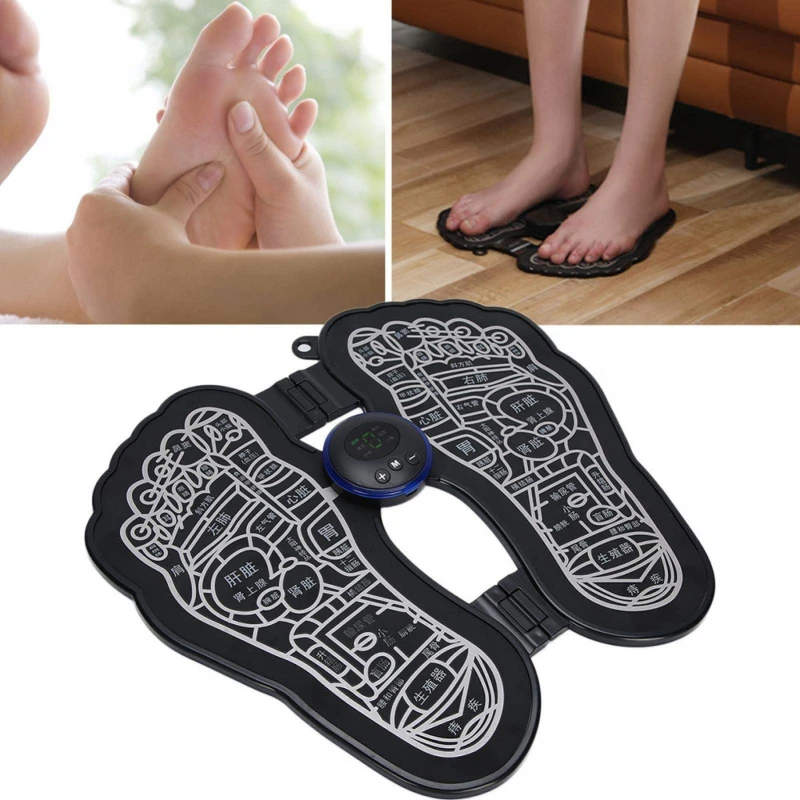 Ems Rechargeable/Wireless Foldable Foot Massager Mat With Muscle Stimulator 6 Modes, Muscle Pain Relief Physiotherapy Foot Massage Pad, Foot Massage For Improving Blood Circulation 6 Ems Rechargeable/Wireless Foldable Foot Massager Mat With Muscle Stimulator 6 Modes, Muscle Pain Relief Physiotherapy Foot Massage Pad, Foot Massage For Improving Blood Circulation