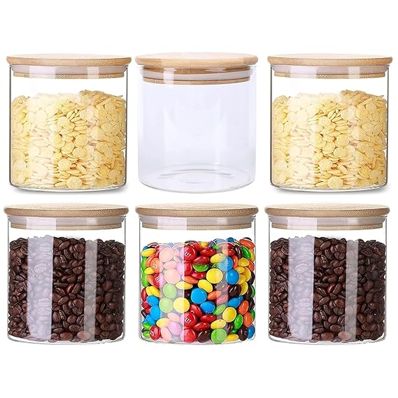Generic Glass Jar Round With Wooden Lid 10X20Cm – Elegant Storage Container For Kitchen &Amp; Home R1020(1-6) 2 Generic Glass Jar Round With Wooden Lid 10X20Cm – Elegant Storage Container For Kitchen &Amp; Home R1020(1-6)