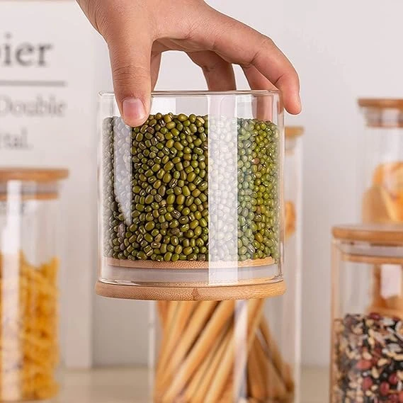 Generic Glass Jar Round With Wooden Lid 10X15Cm – Elegant Storage Container For Kitchen &Amp; Home R1015(1-28) 8 Generic Glass Jar Round With Wooden Lid 10X15Cm – Elegant Storage Container For Kitchen &Amp; Home R1015(1-28)