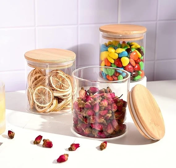 Generic Glass Jar Round With Wooden Lid 10X15Cm – Elegant Storage Container For Kitchen &Amp; Home R1015(1-28) 9 Generic Glass Jar Round With Wooden Lid 10X15Cm – Elegant Storage Container For Kitchen &Amp; Home R1015(1-28)