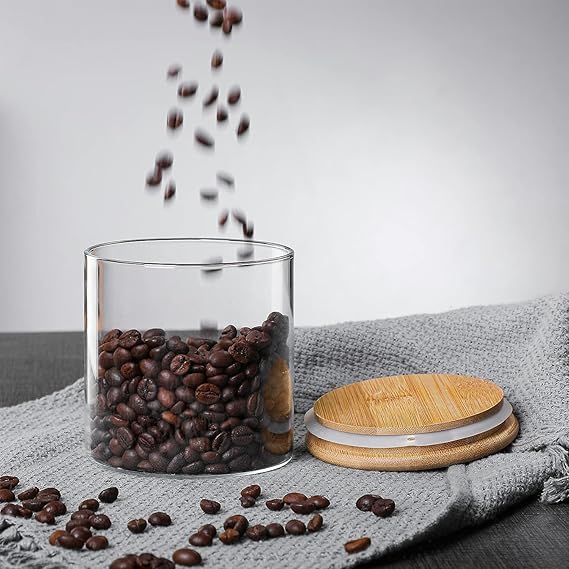 Generic Glass Jar Round With Wooden Lid 10X20Cm – Elegant Storage Container For Kitchen &Amp; Home R1020(1-6) 5 Generic Glass Jar Round With Wooden Lid 10X20Cm – Elegant Storage Container For Kitchen &Amp; Home R1020(1-6)