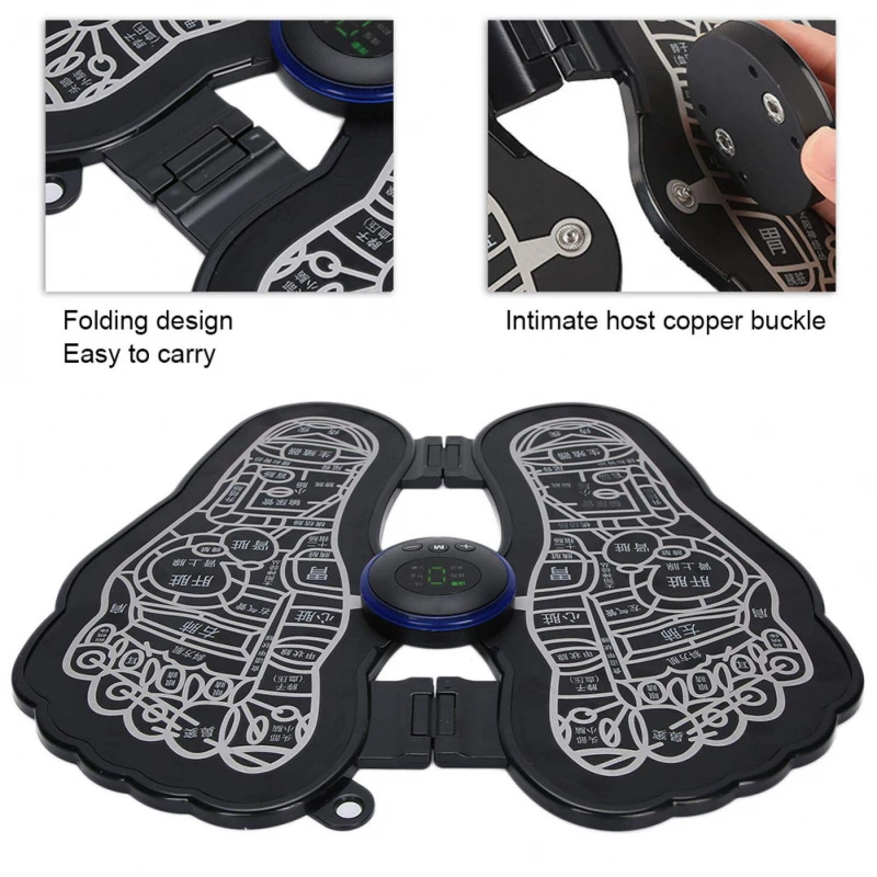 Ems Rechargeable/Wireless Foldable Foot Massager Mat With Muscle Stimulator 6 Modes, Muscle Pain Relief Physiotherapy Foot Massage Pad, Foot Massage For Improving Blood Circulation 2 Ems Rechargeable/Wireless Foldable Foot Massager Mat With Muscle Stimulator 6 Modes, Muscle Pain Relief Physiotherapy Foot Massage Pad, Foot Massage For Improving Blood Circulation