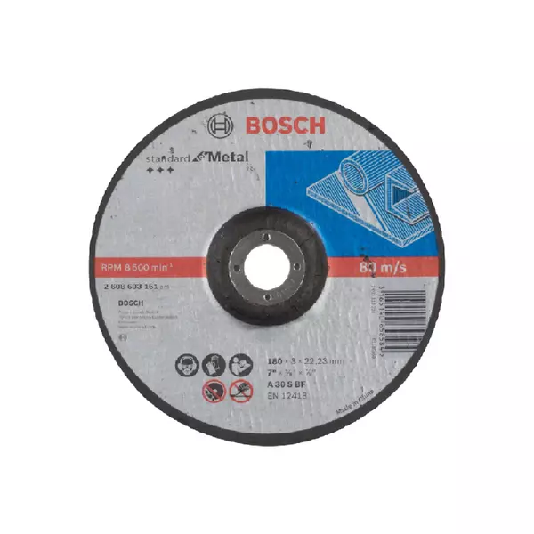 Bosch Standard For Metal Cutting Disc With Depressed Centre 180 X 22.23 X 3.0 Mm 2608603161