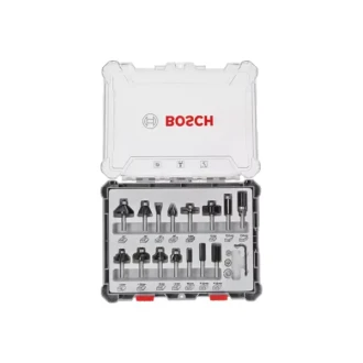 Bosch Mixed Router Bits Set 6mm 15 Pcs 2607017471