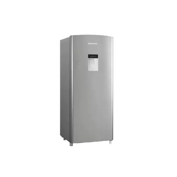 Hisense Refrigerator 177L Single Door Top Freezer Stylish Design, A+ Energy Rating, Sleek Water Dispenser, Interior Led Lighting Silver H235Rts-Wd