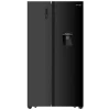 Hisense Refrigerator 504L Side by Side Door, Water Dispenser, LED Touch, Black Glass H670SMIB-WD