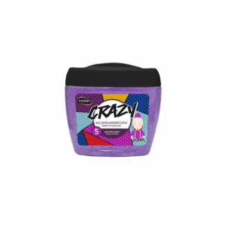 Hobby Hair Gel Crazy Styling Gel Extra Strong 700ml, Aqua Gel for Men & Women, Professional Hairdressing, Fruity Scent, Alcohol Free (Pack of 6)