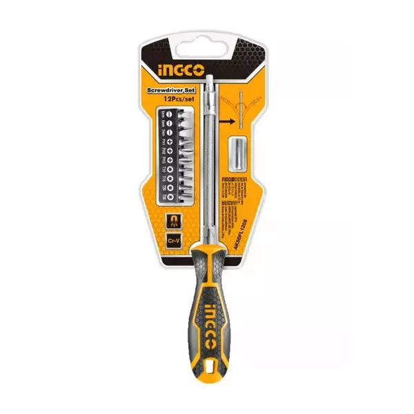 Ingco Flexible Shaft Screwdriver 25Mm 12Pcs Set Aksdfl1208 1 Ingco Flexible Shaft Screwdriver 25Mm 12Pcs Set Aksdfl1208