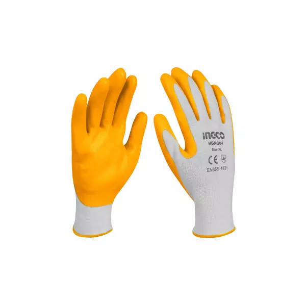 Ingco Extra Large Nitrile Polyester Gloves Xl (1 Pair) - Oil Resistant, Super Select Design For Enhanced Grip And Durability Hgng04. 1 Ingco Extra Large Nitrile Polyester Gloves Xl (1 Pair) - Oil Resistant, Super Select Design For Enhanced Grip And Durability Hgng04.
