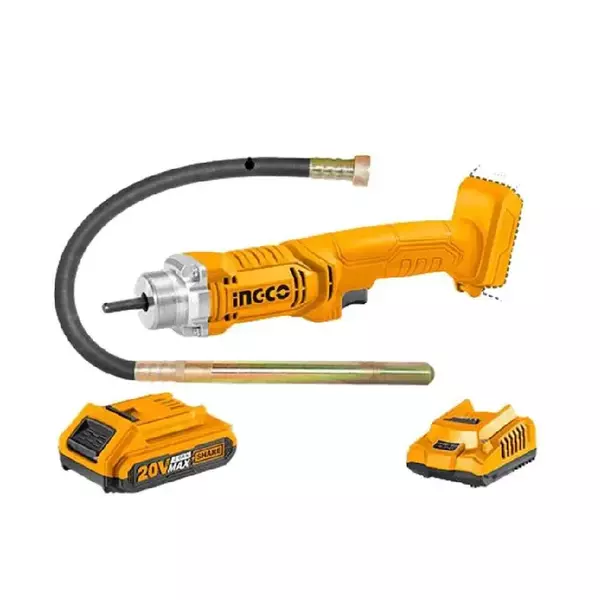 Ingco Cordless Concrete Vibrator 20V With Vibrator Poker, Battery &Amp; Charger Ccvli2023011 1 Ingco Cordless Concrete Vibrator 20V With Vibrator Poker, Battery &Amp; Charger Ccvli2023011