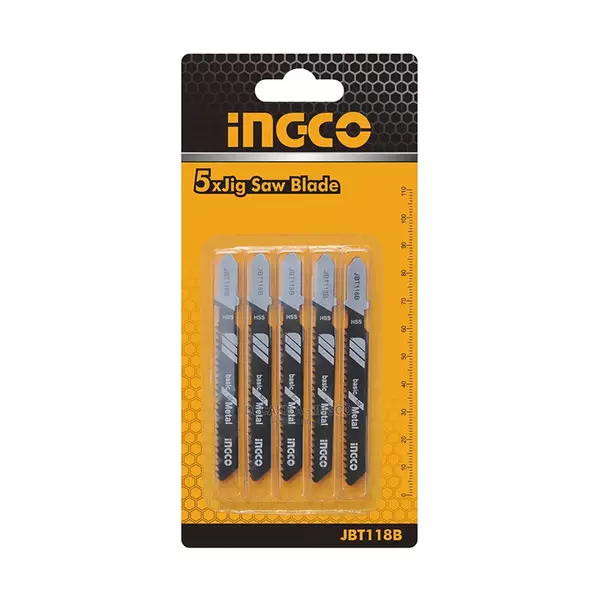 Ingco Jig Saw Blade For Metal Set 50Mm Pack Of 5 Jbt118B 1 Ingco Jig Saw Blade For Metal Set 50Mm Pack Of 5 Jbt118B